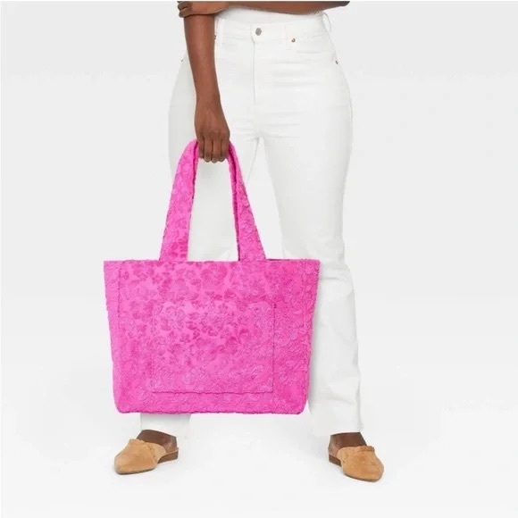 Wild Fable Terry Cloth Floral Tote Bag - Picture 1 of 6